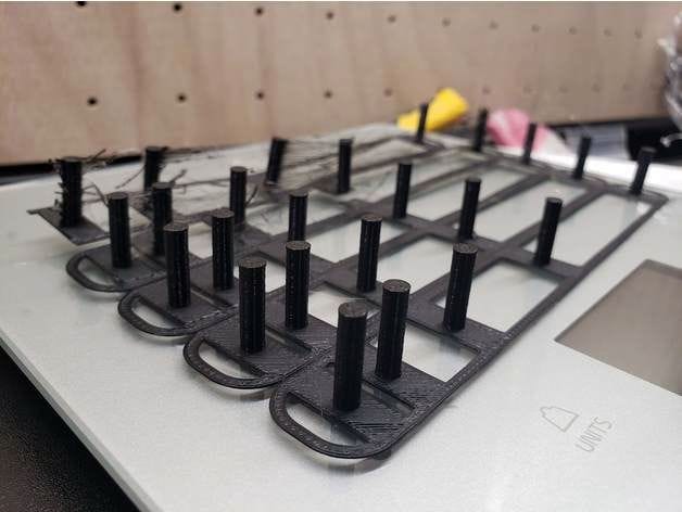  Multiple 3D prints used to test retraction parameters [Source: Viet Nguyen] 