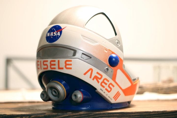  The amazingly realistic Martian Helmet [Source: Kyle Eisele] 