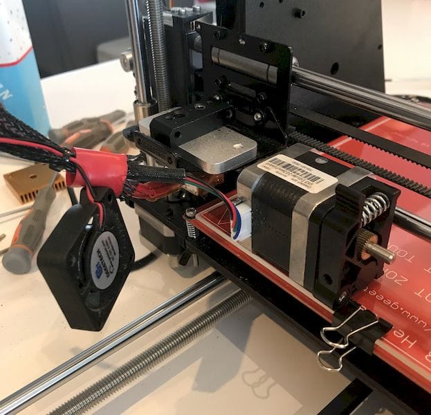  A broken 3D printer under repair [Source: Nicole Woelke] 