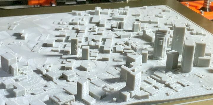 It’s entirely possible to 3D print a cityscape without much effort [Source: Fabbaloo] 