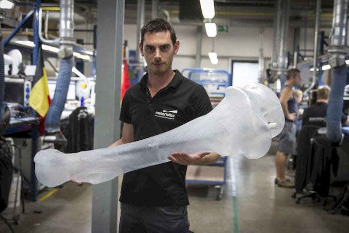  One of 300+ 3D printed bones for a massive Mammoth replica [Source: i.materialise] 