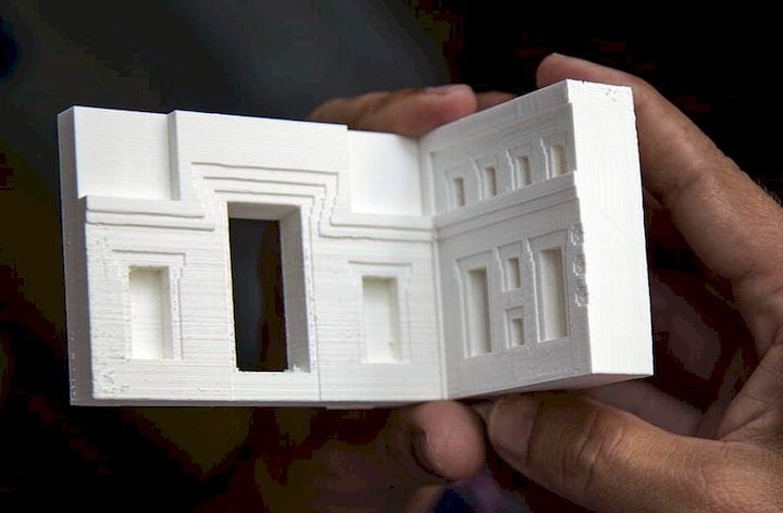  3D print of a portion of an ancient building [Source: Heritage Science Journal] 