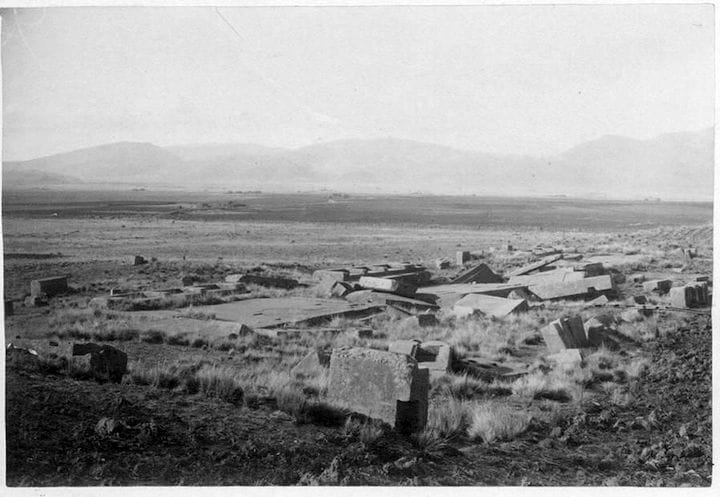  Not much left at the Pumapunka site, even in this 1893 photo [Source: Heritage Science Journal] 