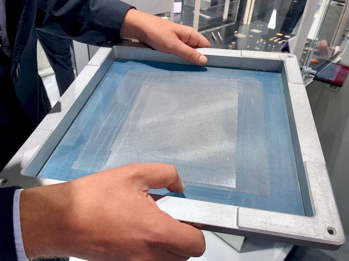 The fine screen used in the 3D screen printing process [Source: Fabbaloo] 