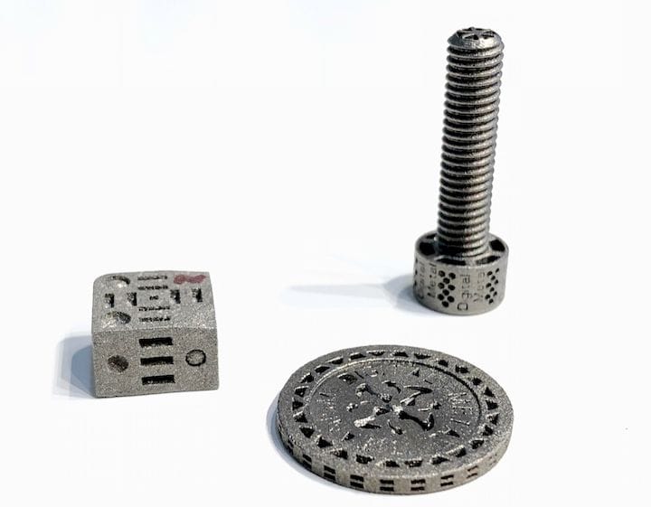  Tiny metal 3D printed objects by Digital Metal, including a low-weight bolt [Source: Fabbaloo] 