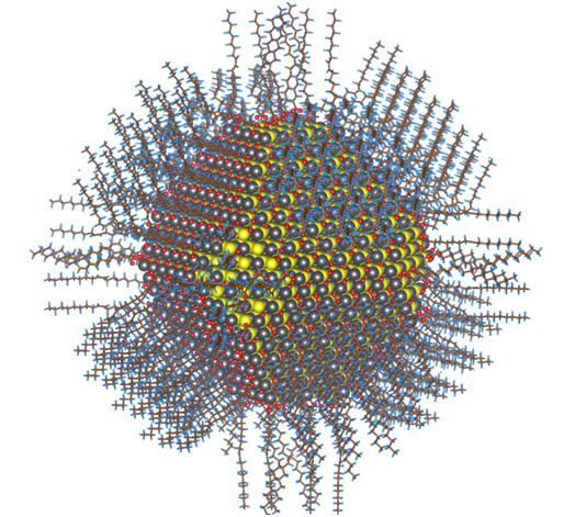  Molecular Representation of a Quantum Dot [Source:  Wiki ] 