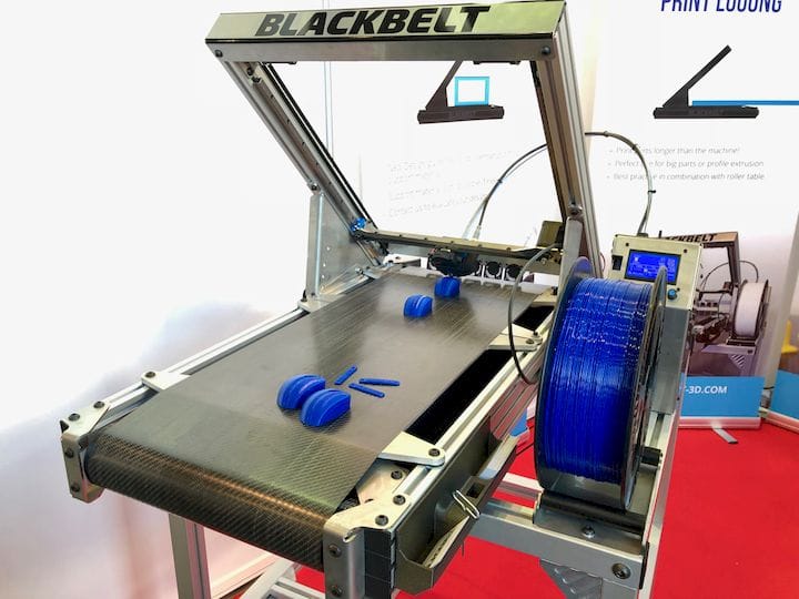  The BlackBelt continuous 3D printer [Source: Fabbaloo] 