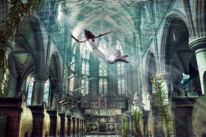  Diving in abandoned future cities with 3D printed gills [Source: Kathryn Strudwick] 
