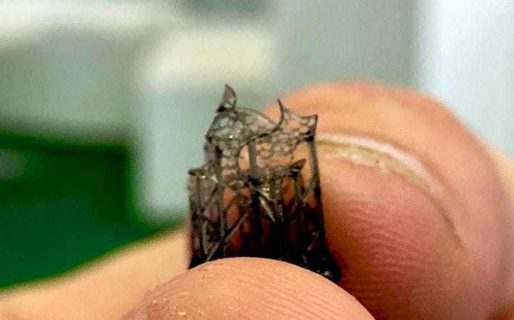  A very tiny 3D print made by Harz labs [Source: Fabbaloo] 