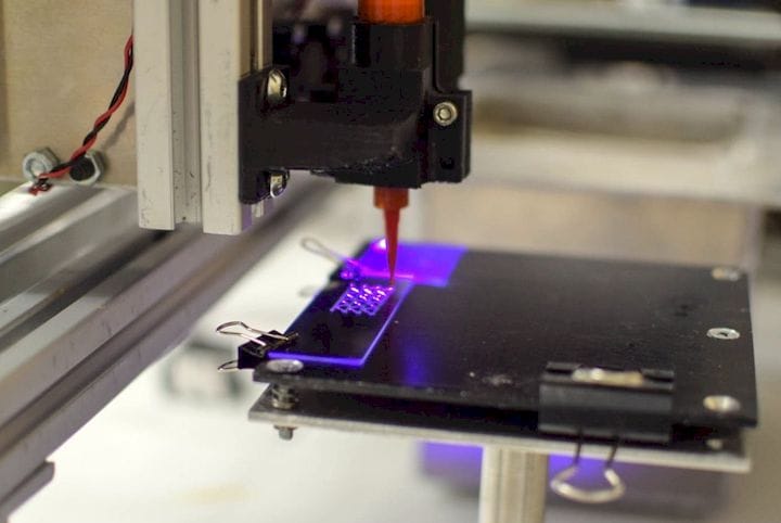  An experimental device capable of 3D printing in Kapton [Source: Virginia Tech] 
