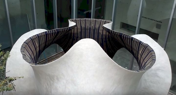  KnitCandela, a concrete structure made with a 3D fabric [Source: ETH Zurich] 