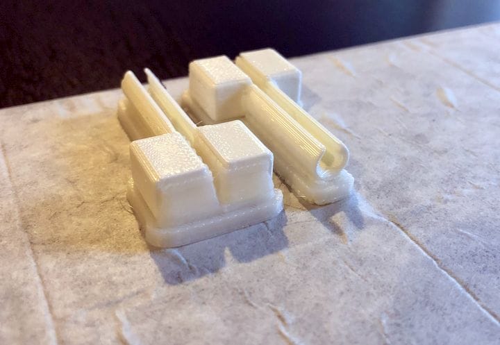  A nicely completed 3D print on the uPrint using the transfer tape method [Source: Fabbaloo] 