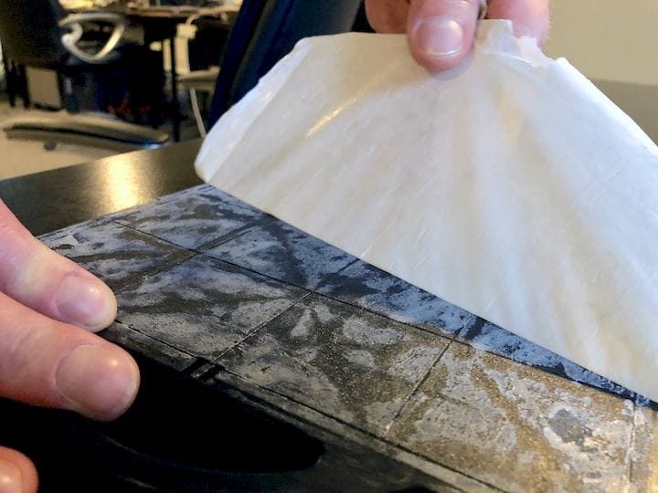 Replacing the transfer tape layer on a uPrint tray [Source: Fabbaloo] 