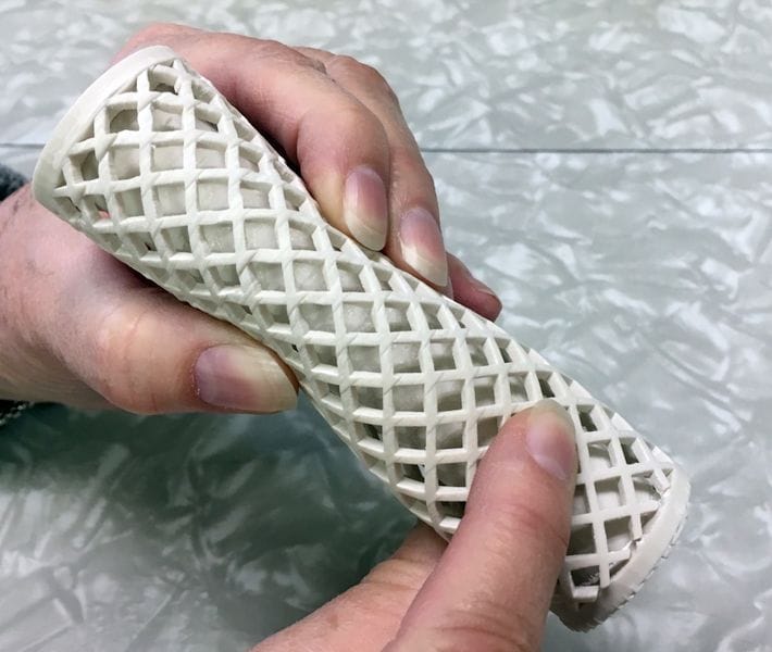  A flexible 3D print made on a resin 3D printer [Source: Tethon 3D] 