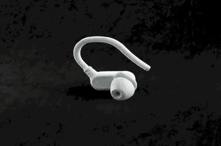  A 3D printed, flexible earplug [Source: Sinterit] 