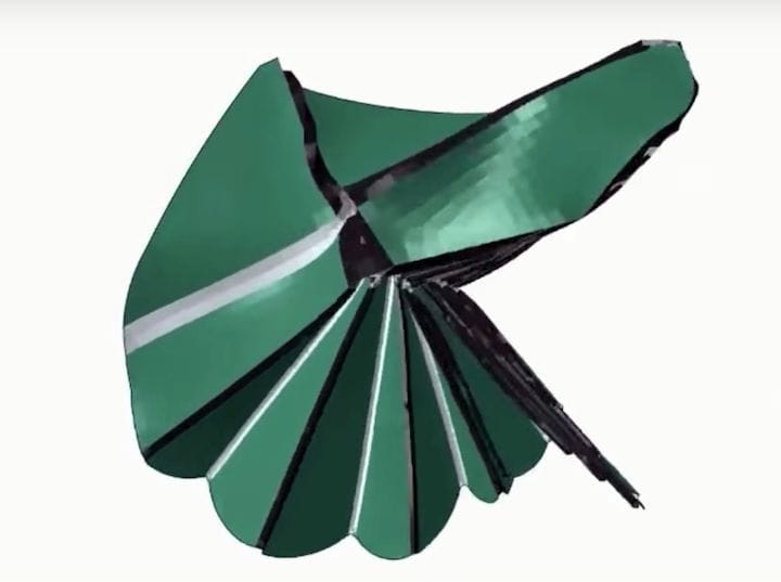  An origami folding object, inspired by the common earwig [Source: ETH Zurich] 