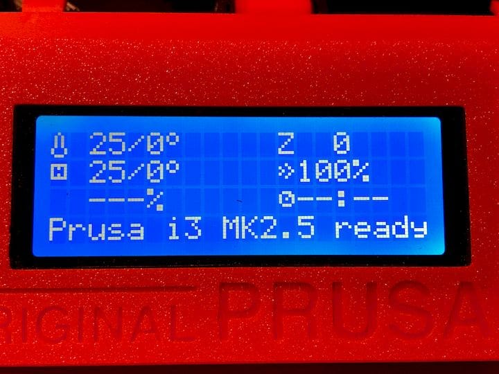  Detail of the LCD panel on the Prusa MK2KS desktop 3D printer [Source: Fabbaloo] 