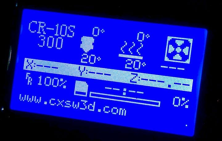  Detail of the LCD panel on the Creality CR-10S desktop 3D printer [Source: Fabbaloo] 