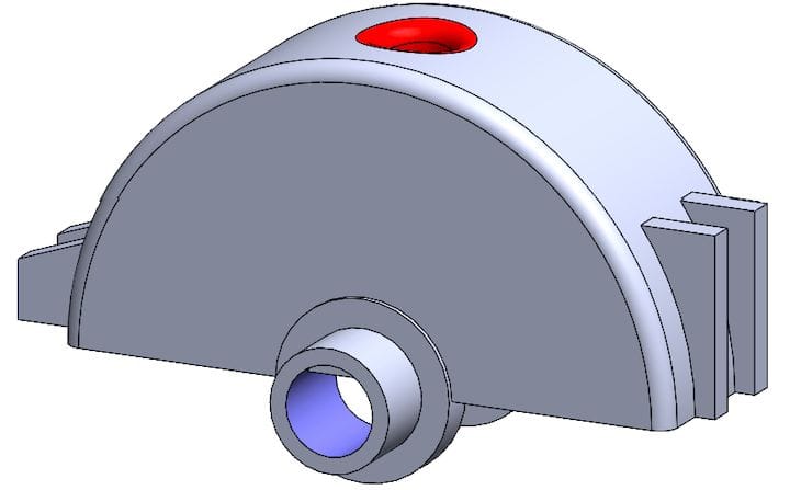  A redesigned replacement part [Source: SOLIDWORKS] 