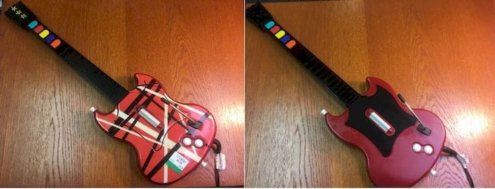  Before and after images of the used Guitar Hero [Source: SOLIDWORKS] 