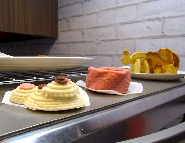  3D printed food samples [Source: Fabbaloo] 