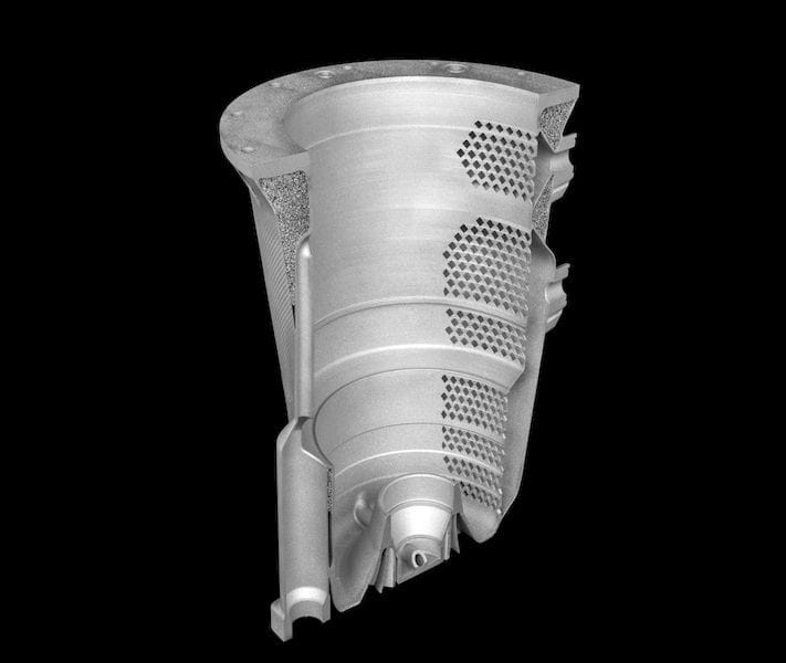  A complex aerospace generator housing using lattices made by Betatype for Safran Electrical & Power [Source: Betatype] 