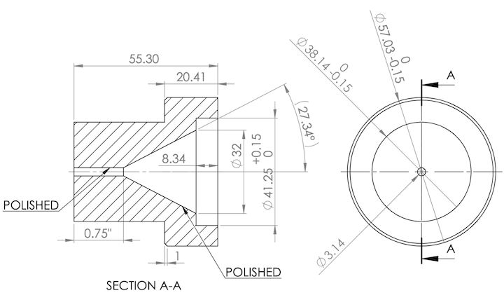  Blueprint for a 3D printer filament extrusion nozzle [Source: IC3D] 