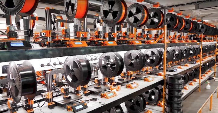  A small selection of Prusa Research’s massive production line [Source: Prusa Research] 