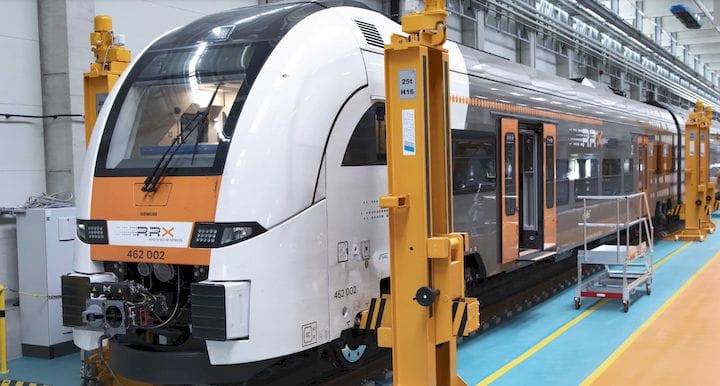  A railcar being serviced at Siemens Mobility’s new RRX Rail Service Center [Source: Stratasys] 