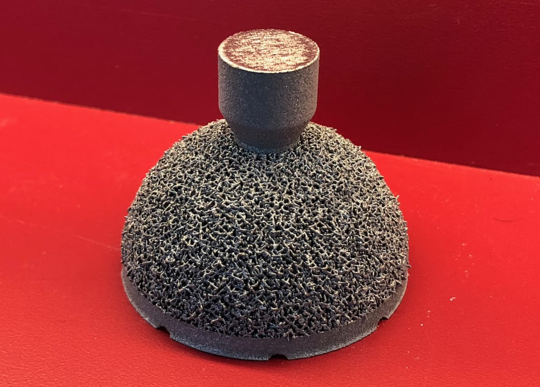  A 3D printed titanium hip cup [Source: Fabbaloo] 