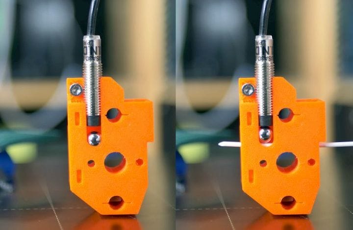  Ingenious simple mechanical method for detecting filament [Source: Prusa Printers] 
