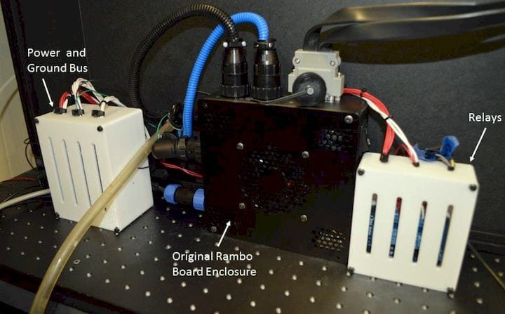  Electronics were removed from the now-hot build chamber in a 2016 NASA 3D printing experiment  [Source: NASA] 
