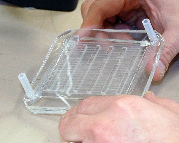  Another view of the 3D printed gas exchange component of a future artificial lung [Source: U.S. Department of Veterans Affairs] 