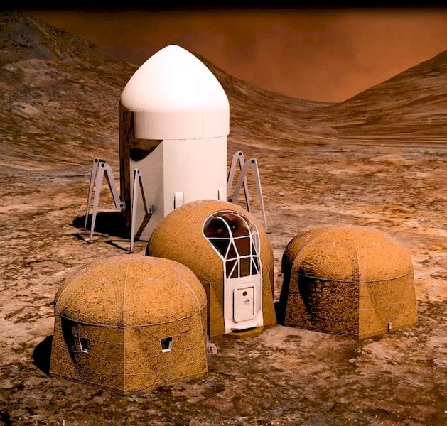  A possible vision for a 3D printed habitat on Mars 