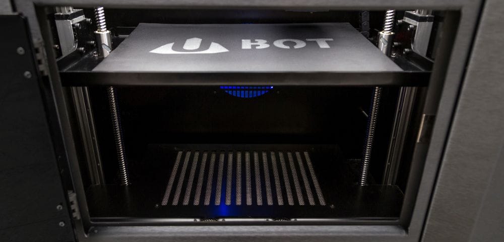  Inside the build chamber of the UBOT 3D P440 3D printer 