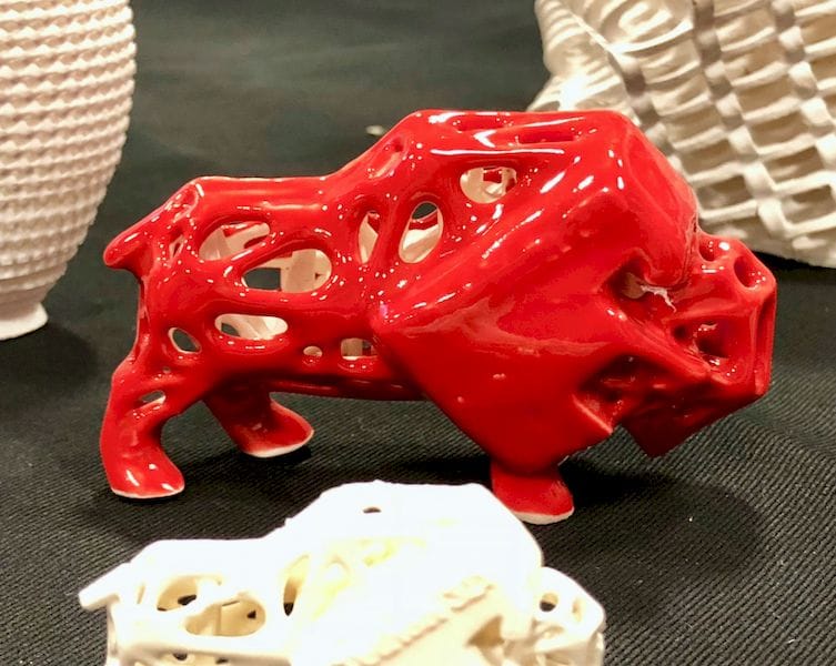  A glazed ceramic 3D print using Tethon 3D's resins 