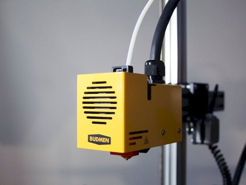  The extruder on the Buildini 3D printer 