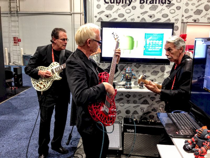  The 3D Systems Band at CES playing on 3D printed instruments 