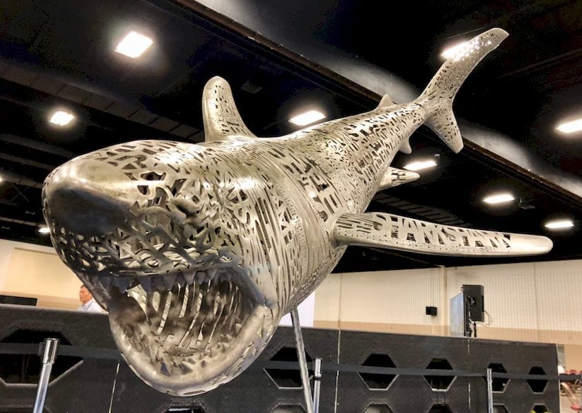  A hungry-looking 3D printed shark 