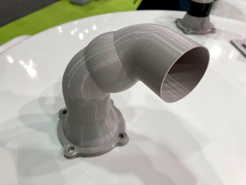 A 3D printed part made from thermoplastic material 