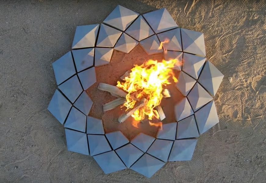  A 3D printed concrete firepit 
