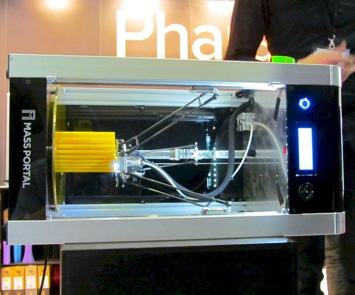  Another 3D printer operating on its side, from Mass Portal 