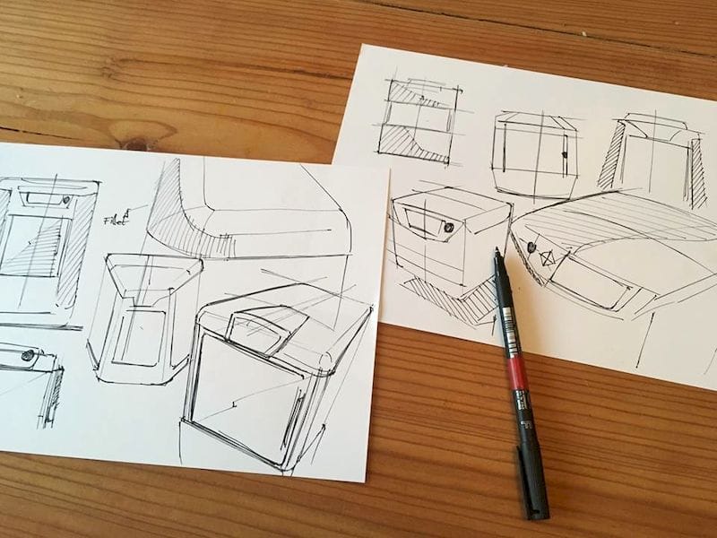  Suspicious industrial design sketches for Arcadian 3D's new 3D printer?  