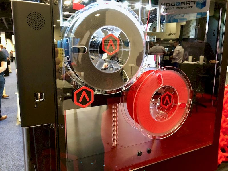  By default filament spools on the Raise3D Pro2 are stored inside the machine 