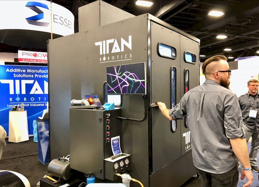  The newly fully enclosed Titan Robotics Atlas large-format 3D printer 