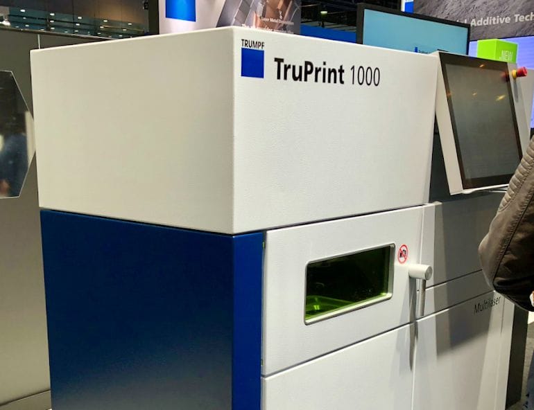  The Trumpf TruPrint 1000 3D metal printer 