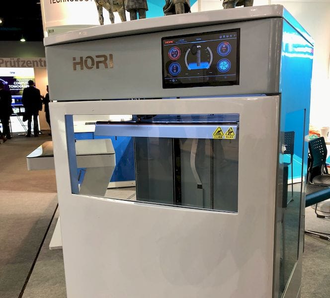  One of HORI's several industrial 3D printers 
