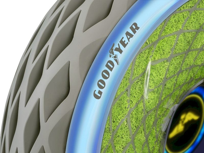  Goodyear's Oxygene tire incudes on-board moss 