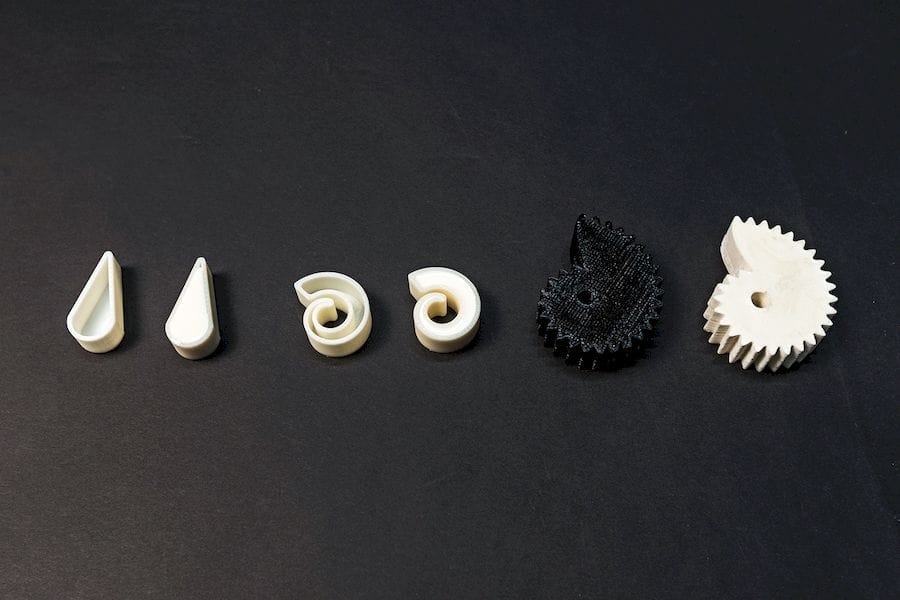  Sample prints using the new AFFC 3D printing and casting process 