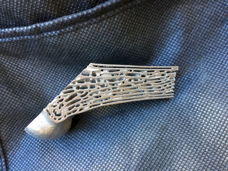  A metal part generated by ParaMatters, 3D printed by Techniplas 